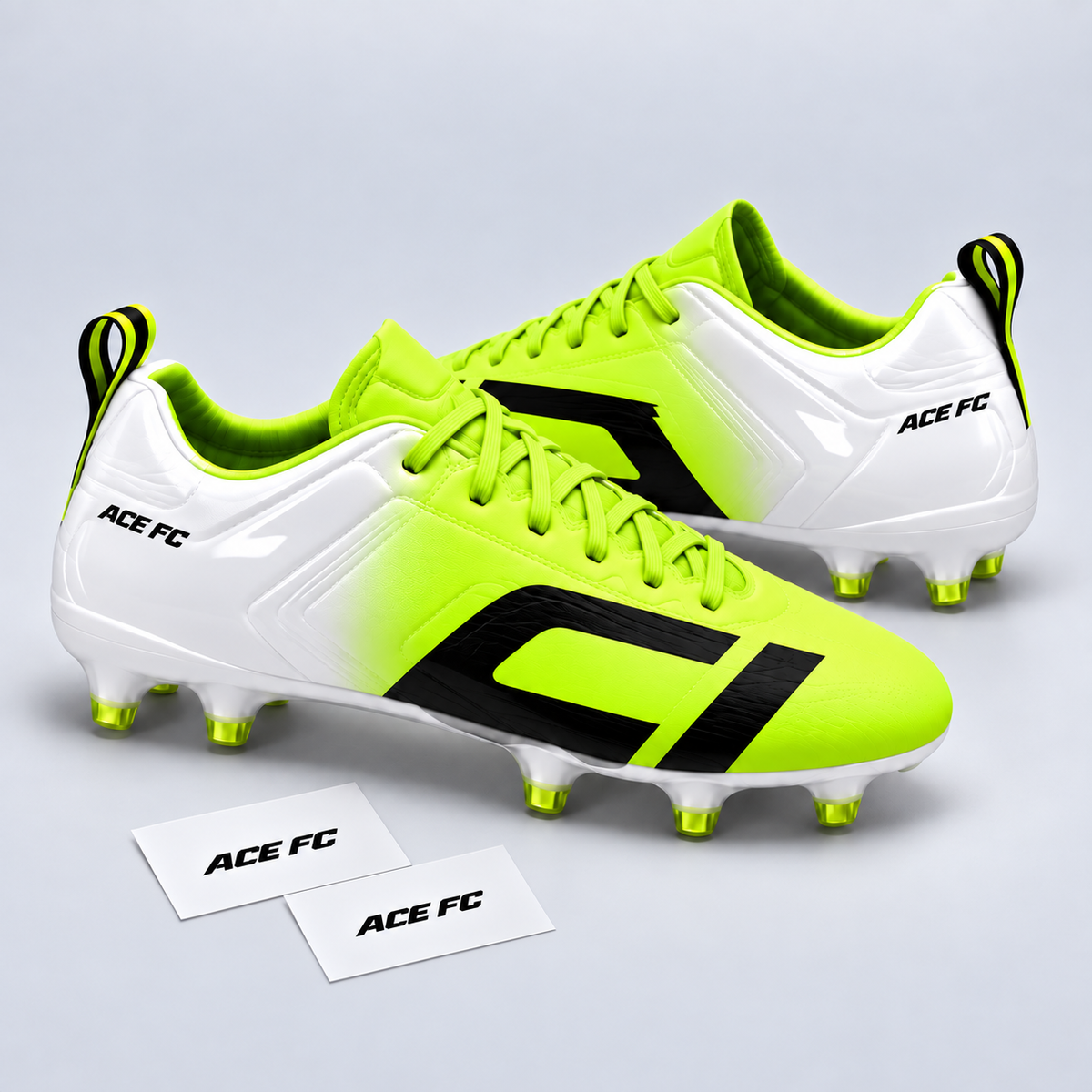 Cleat Icons custom image decal example on smooth soccer cleats
